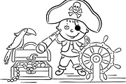 Outline cartoon kids illustration, an Illustration by Bubert Art (Thumbnail 24 of 33)