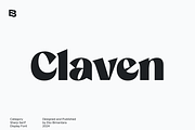 Claven; Sharp Serif Display Font, a Serif Font by Eko Bimantara (Thumbnail 1 of 10)