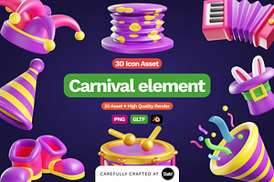 3D Carnival Element Icon