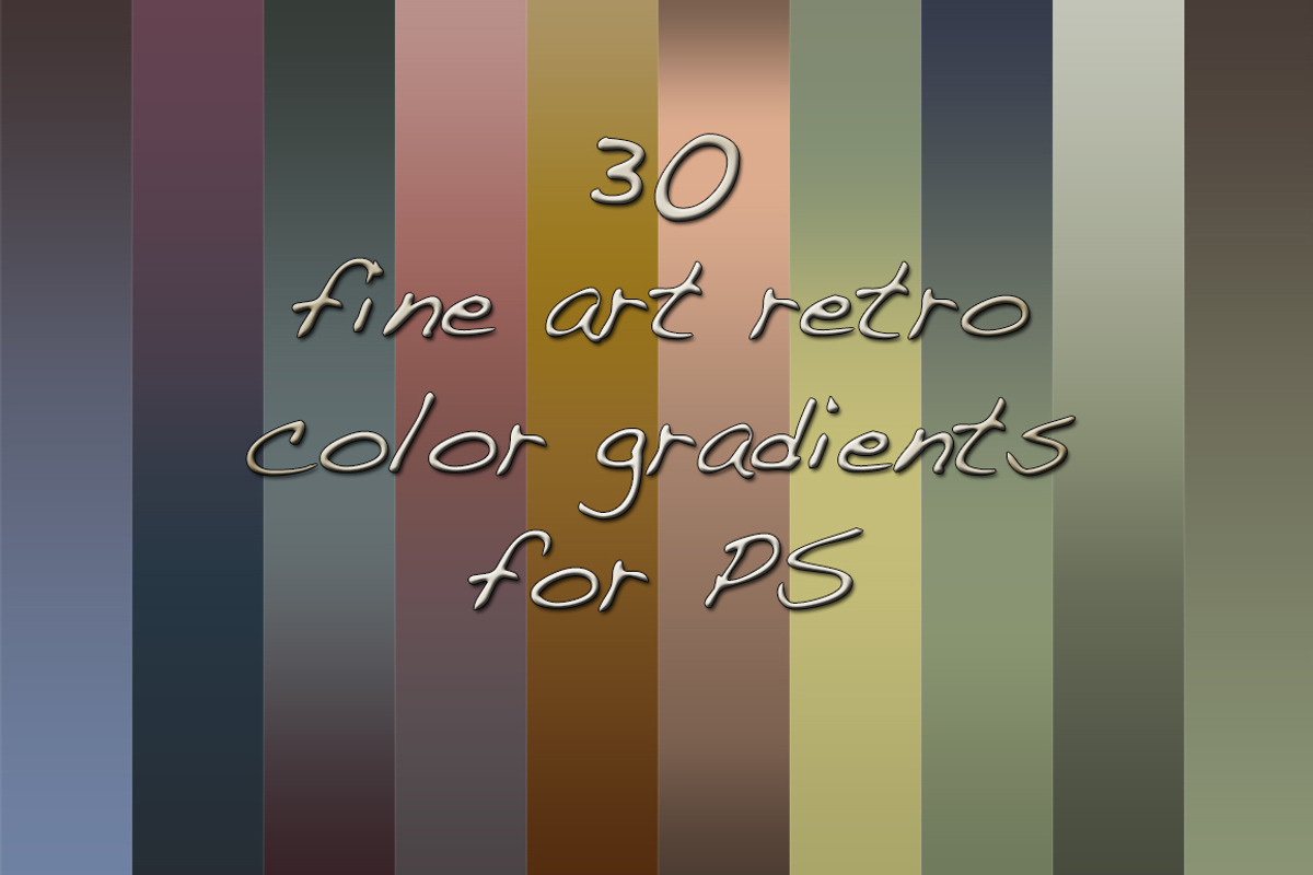 30 fine art retro color PS gradients, a Gradient Add-On by dyrkwyst textures (Photo 1 of 3)