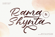 Ramashynta – Beautiful Script Font, a Script Font by figuree studio (Thumbnail 1 of 10)