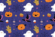 Cute Halloween seamless patterns set, a Pattern Graphic by Good Studio (Thumbnail 3 of 8)