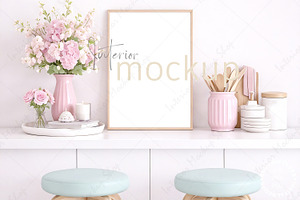 Frame Mockup Interior PSD JPG PNG