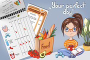 Your perfect day set, a Food Illustration by artdreamer (Thumbnail 2 of 4)