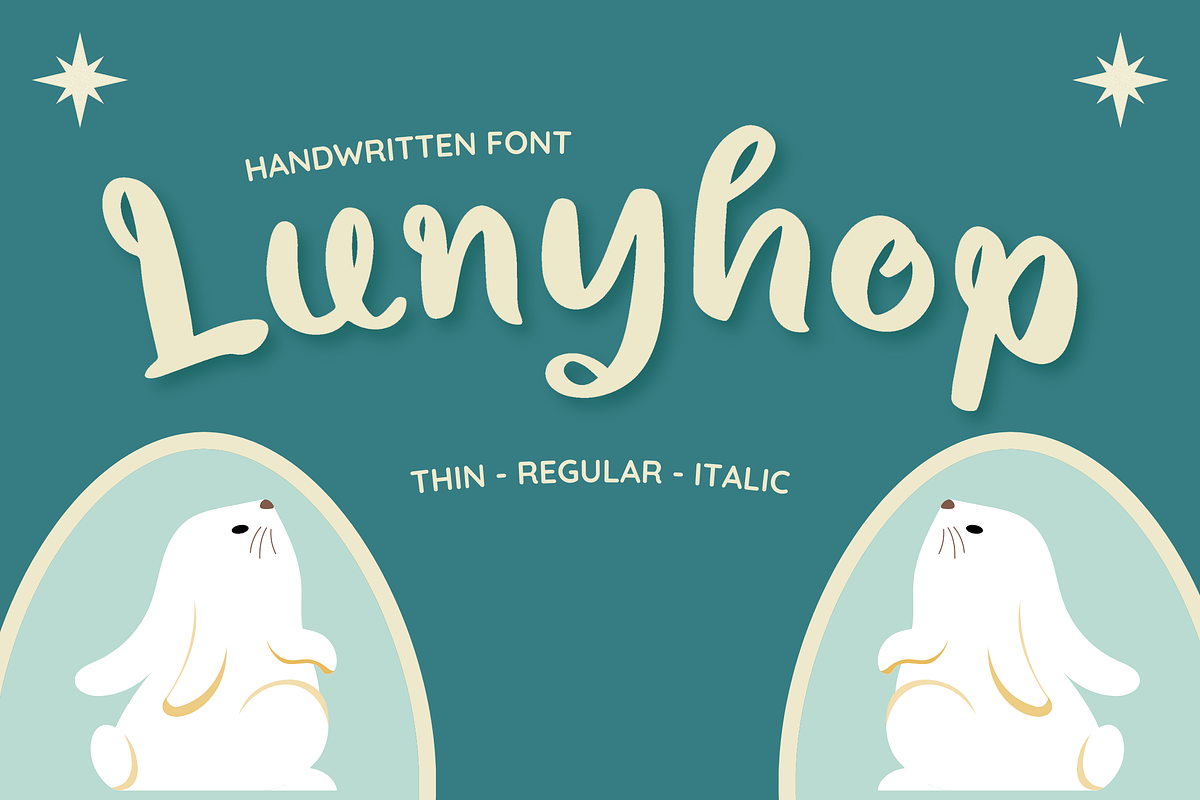 Handwritten font - Lunyhop, a Handwritten Font by Attype (Photo 1 of 9)