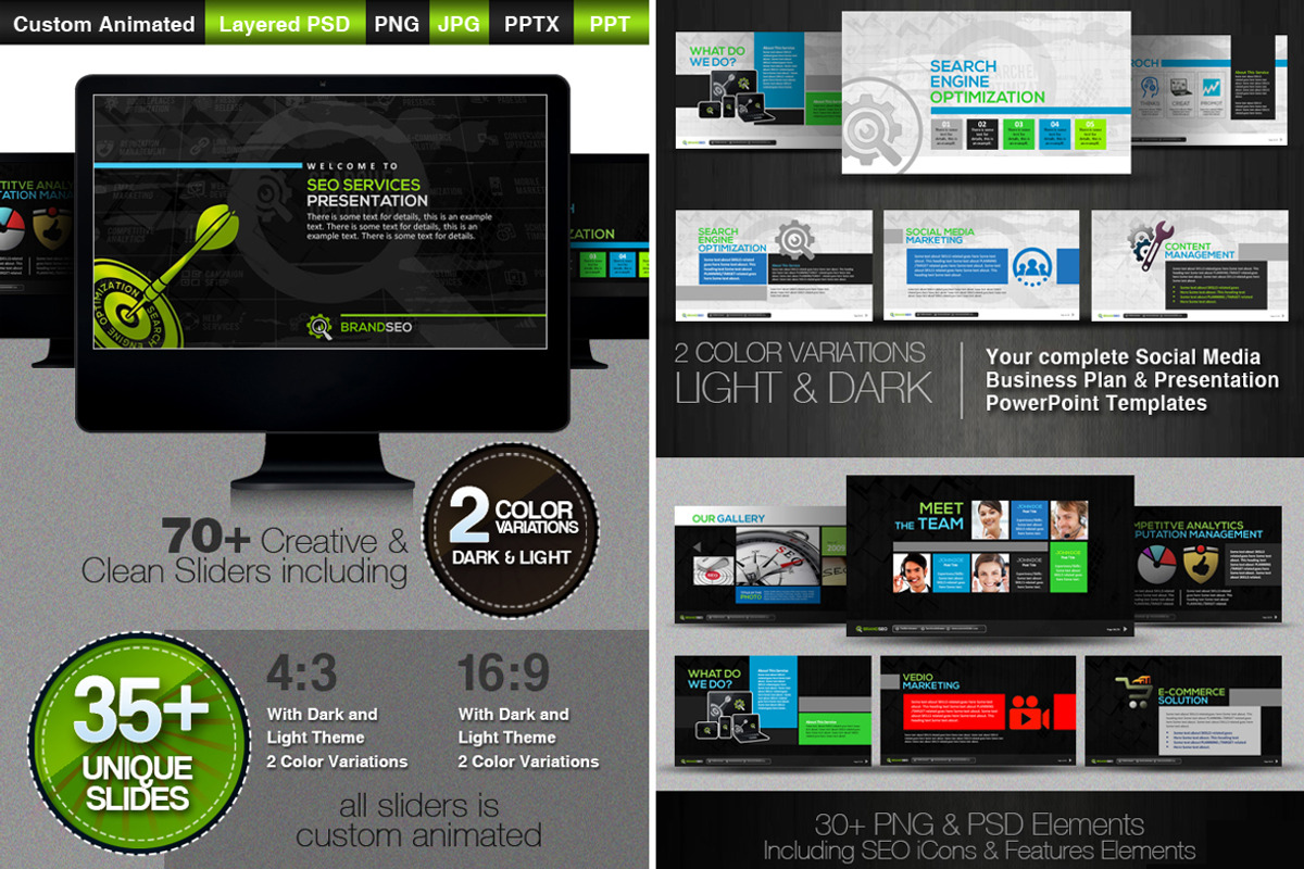SEO Services PowerPoint Templates preview 2