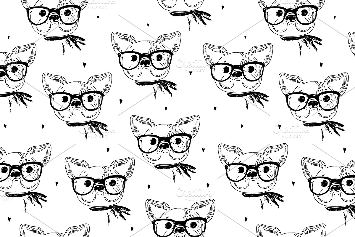 Cute dogs collection!, a Pattern Graphic by Irene_Boiko_ART (Photo 2 of 16)
