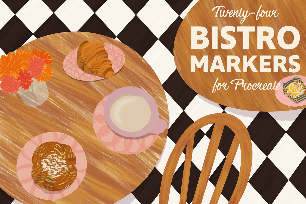 Bistro Markers for Procreate, a Brush Add-On by Biso Studio (Photo 1 of 6)