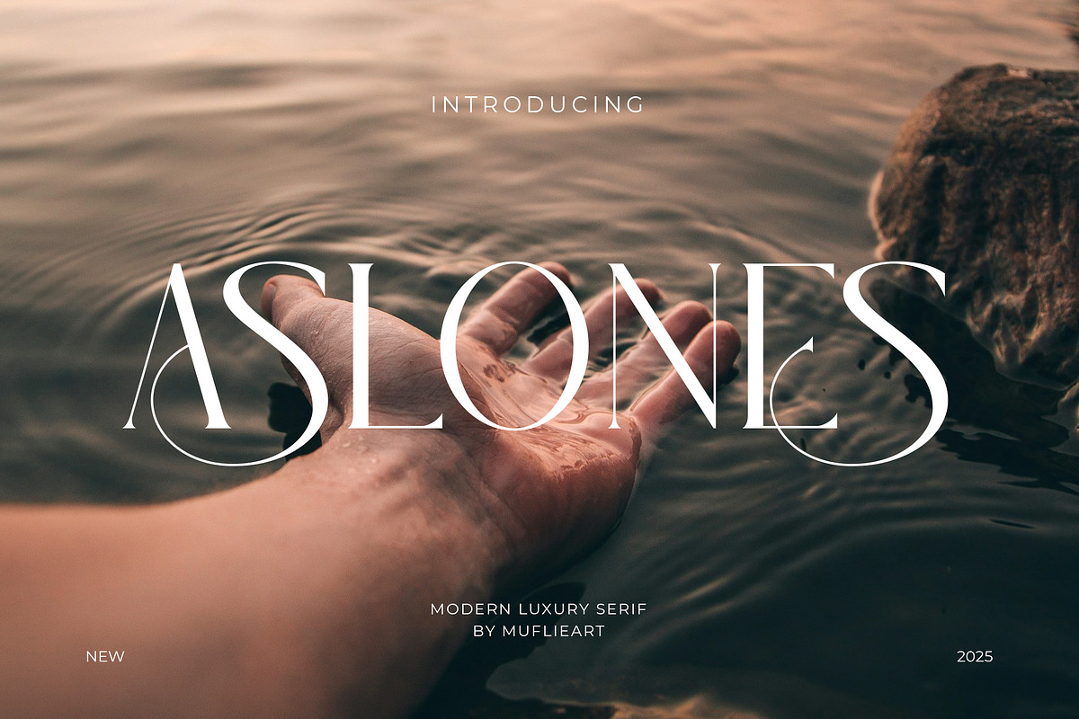 Aslones | Modern Luxury Serif, a Serif Font by Muflieart (Photo 1 of 10)