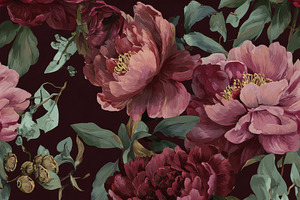 Opulent Peony Seamless Pattern, a Pattern Graphic by Virgo Studio