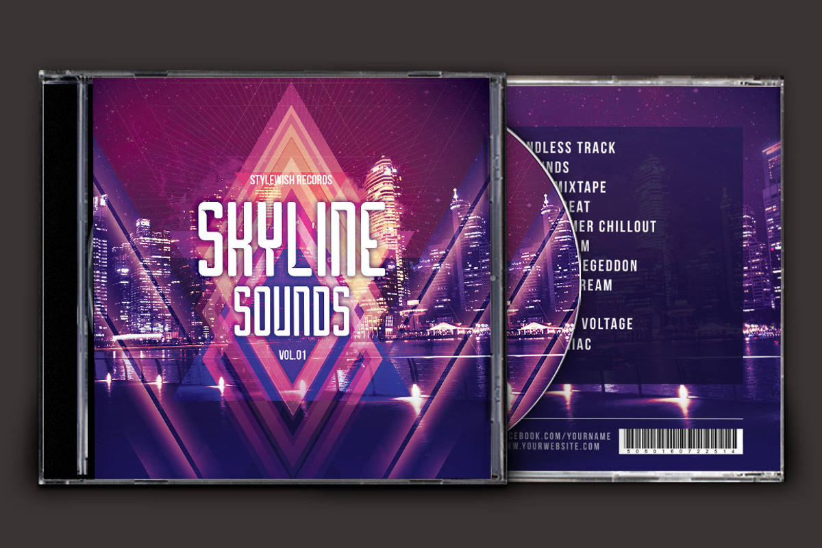 Skyline Sounds CD Cover Artwork, a Templates & Theme by styleWish (Photo 1 of 5)