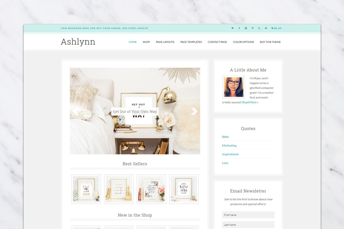 Ashlynn // Genesis eCommerce Theme, a WordPress Template by WP Chic (Photo 1 of 4)