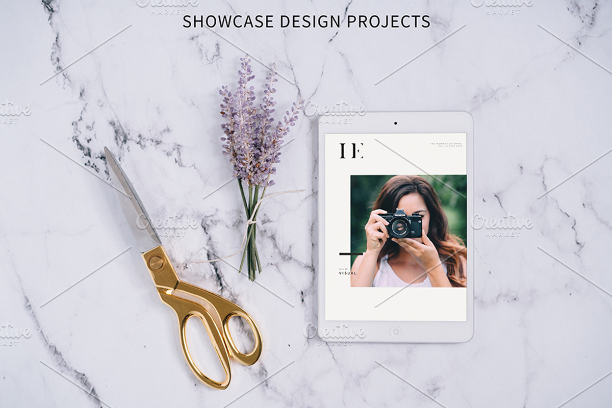Marble Tech Mockup Bundle, a Social Media Template by Brand Strategy Co. (Photo 2 of 8)