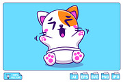 Cute Baby Cat Happy Cartoon, an Animal Illustration by Artstorystudio (Thumbnail 1 of 3)