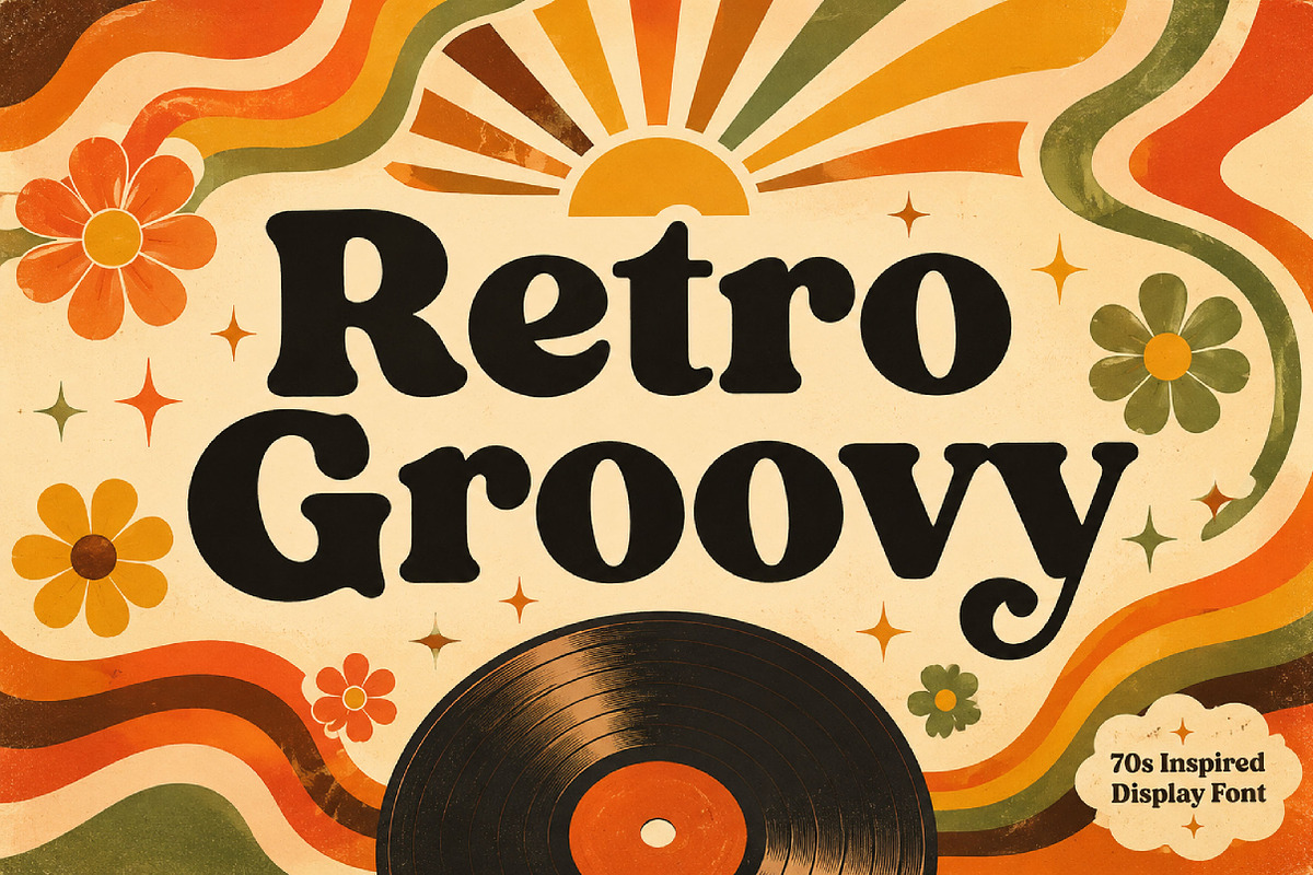 Retro Groovy, a Script Font by Wow Magic (Photo 5 of 5)