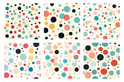 Retro Polka Dots Pattern Digital, a Pattern Graphic by Gloria Designed It (Thumbnail 2 of 4)