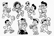 Kids Activities Line Art, a Person Illustration by Tekuni (Thumbnail 5 of 7)