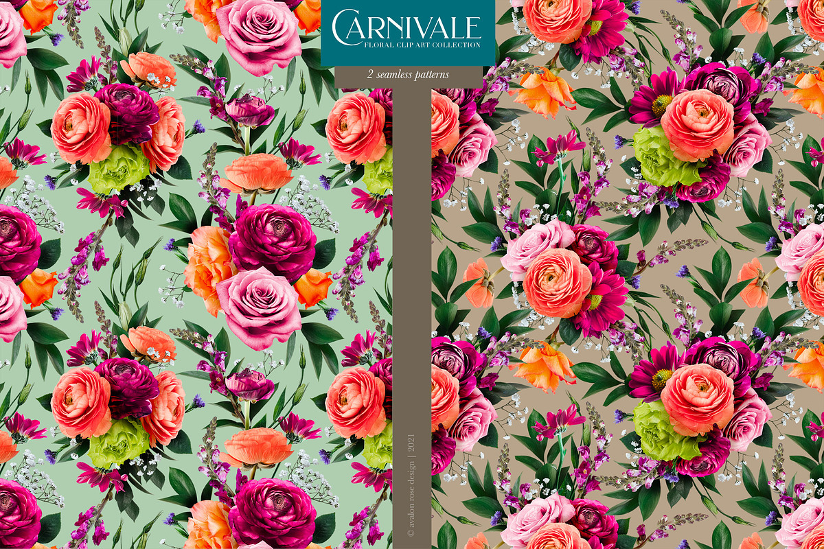 Carnivale Floral Clip Art Collection, an Object Graphic by Eclectic Anthology (Photo 10 of 21)