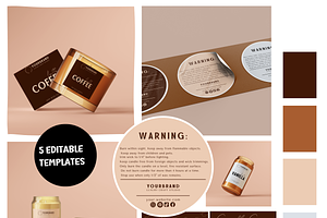 Candle Label Template Bundle Canva