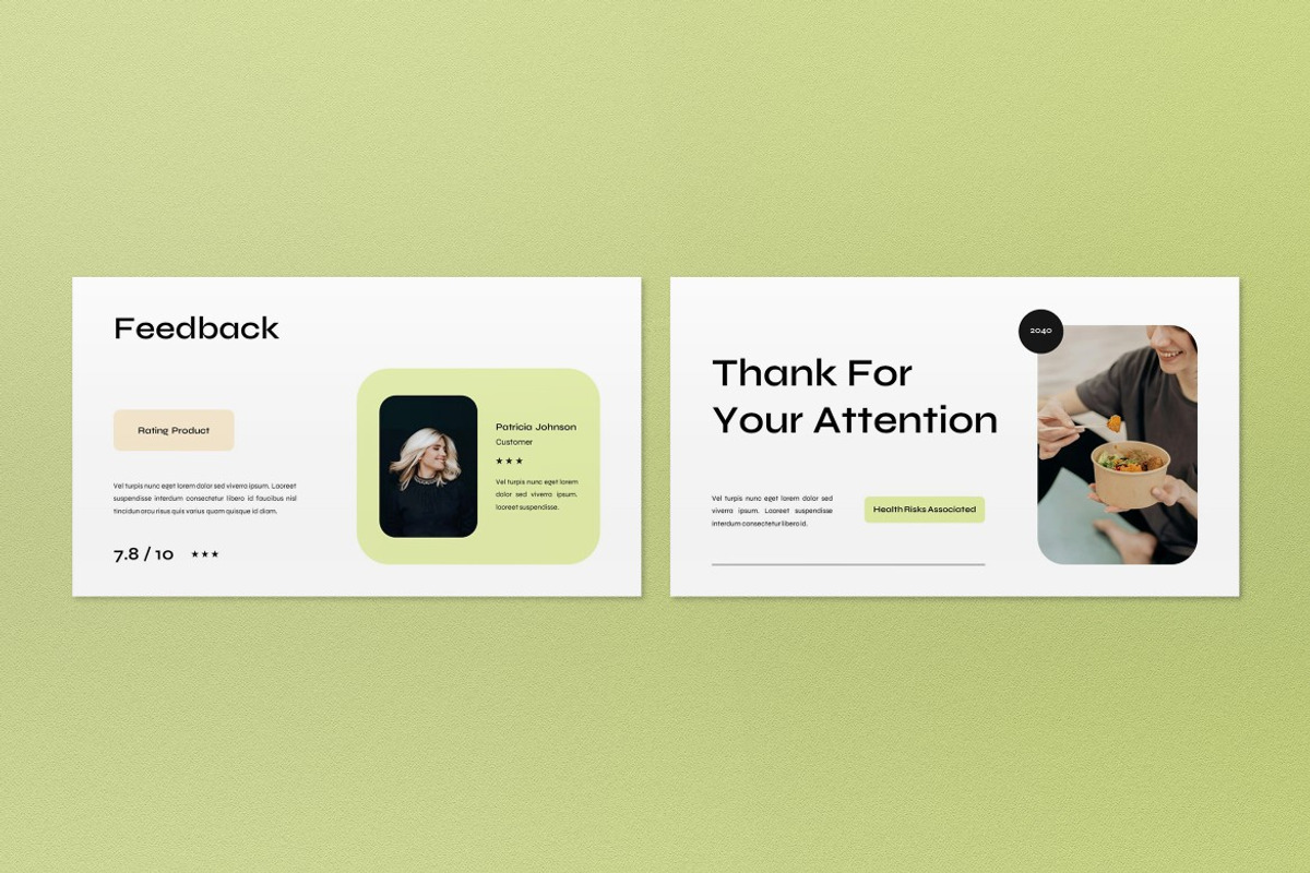 White Green Healthy Diet PPT, a Presentation Template by graphicook (Photo 4 of 4)