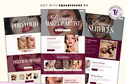 Makeup Artist Website Squarespace, a Squarespace Template by Template Twist Shop (Thumbnail 2 of 9)