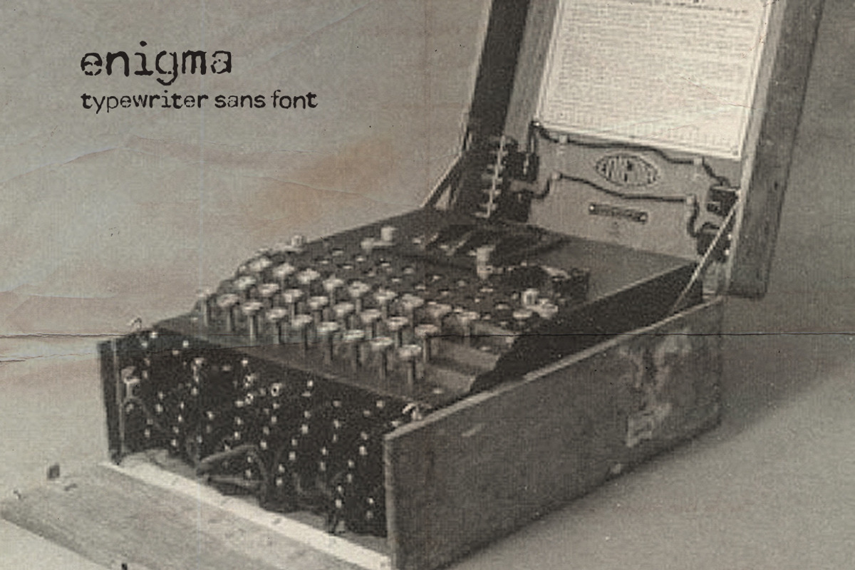 Enigma Typewriter Sans Font preview 5