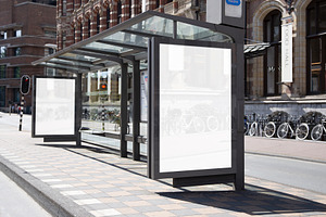 City Light Bus Stop Poster Mockup