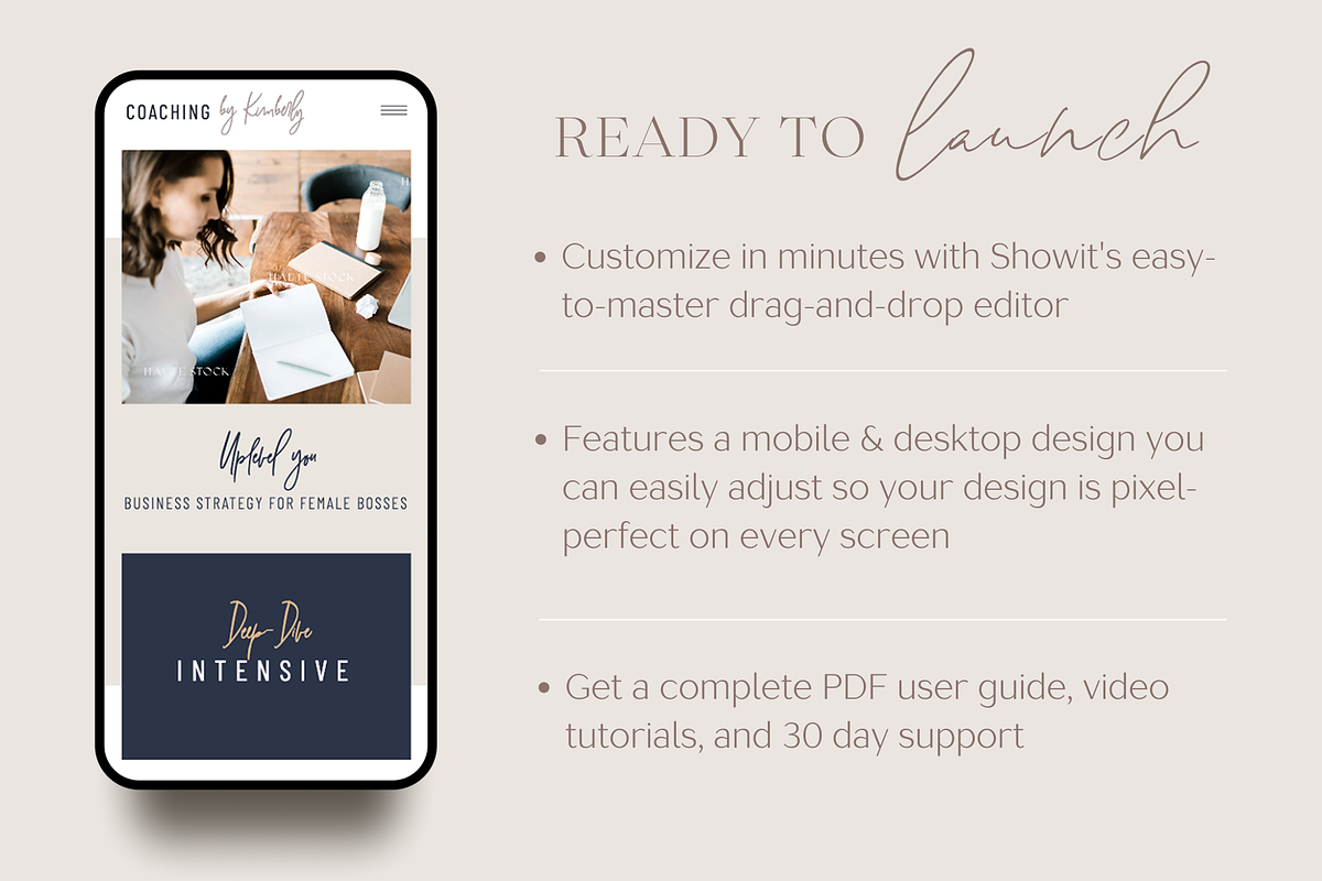 Showit Website Template - Kimberly, a WordPress Template by K Design Co. Shop (Photo 4 of 8)