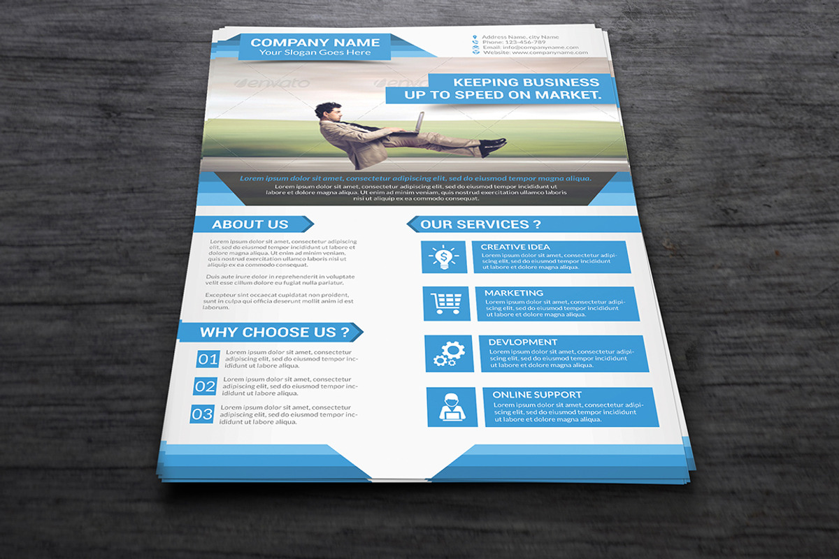 Corporate Flyer Template Vol 02, a Flyer Template by Creative designer