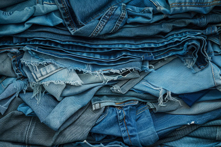 Denim jeans of different styles and, a Photo by Tanuart