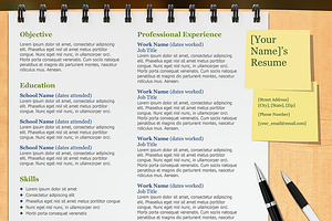 At The Office Template Resume