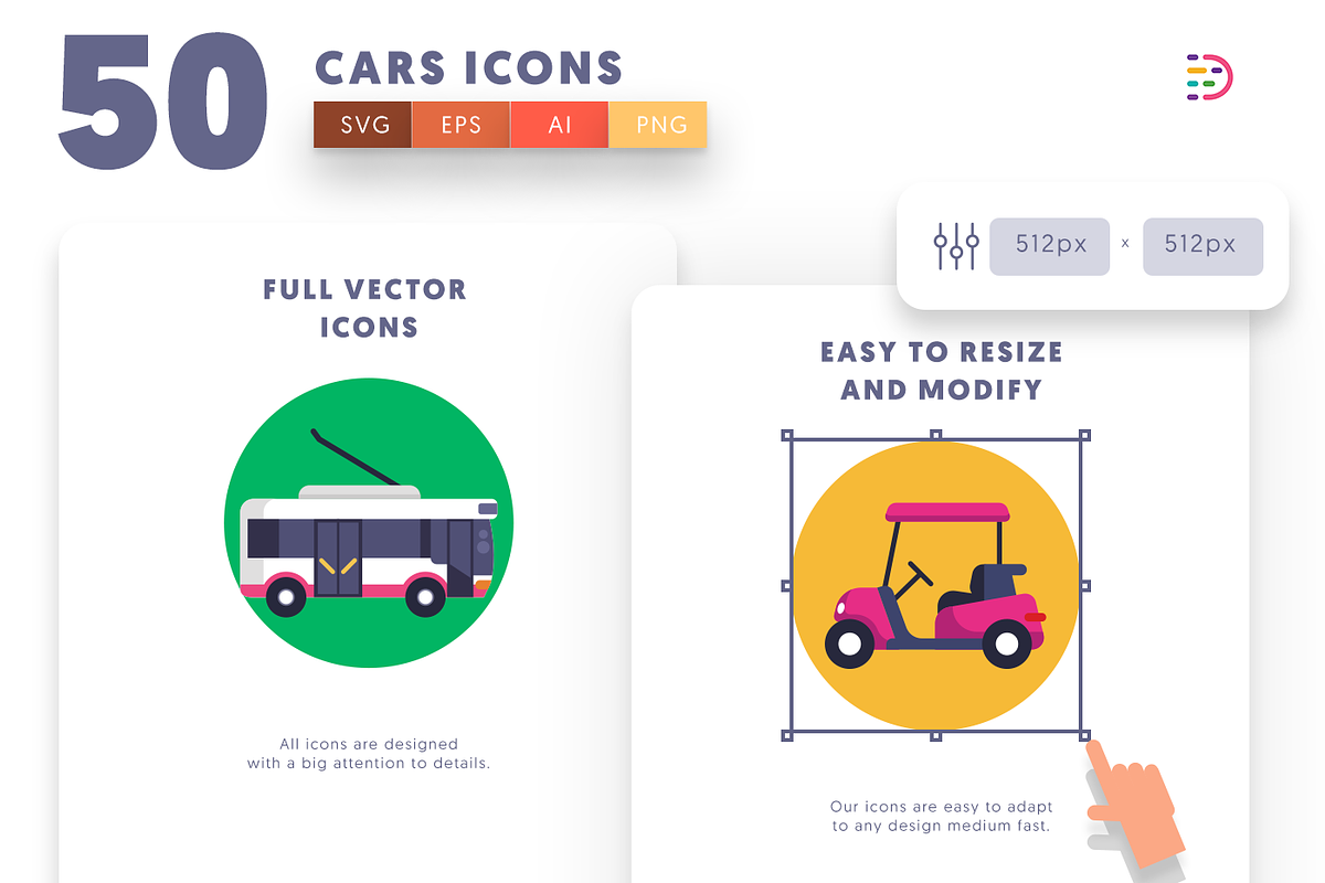 50 Cars Icons, an Icon by Dighital (Photo 7 of 10)