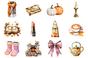 Burgundy Beauty AutumnFall Clipart, an Illustration by Design Market (Thumbnail 2 of 3)
