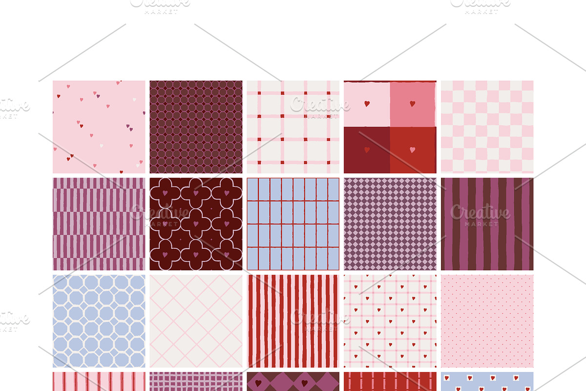 Love Notes. Seamless Vector Patterns, a Pattern Graphic by oxygen_8 (Photo 10 of 10)