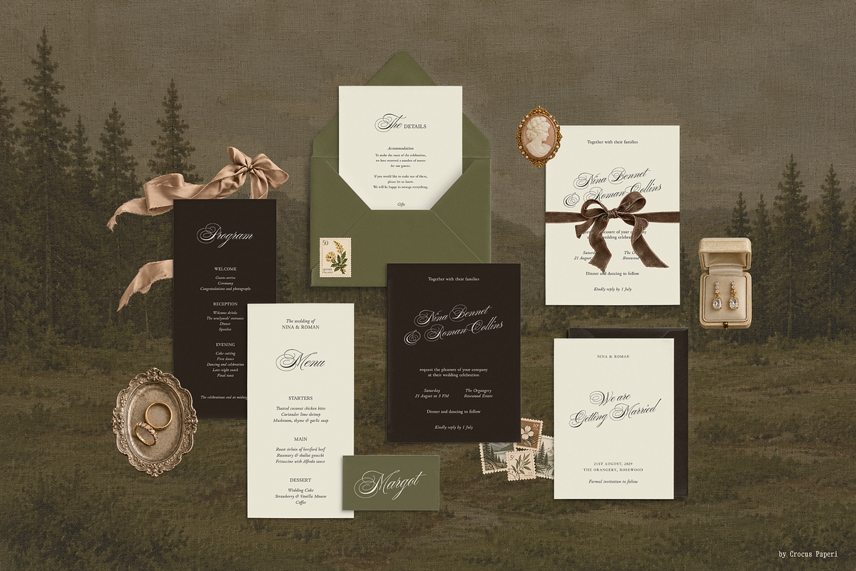 HEIRLOOM WEDDING | 48 templates, an Invitation Template by Crocus Paperi (Photo 14 of 19)