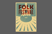 Folk Music Fest vector poster set, an Object Illustration by PoPaShop (Thumbnail 2 of 8)