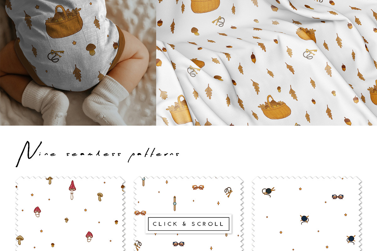 Autumn - seamless pattern & clipart, a Seasonal Illustration by Liiafis (Photo 4 of 13)