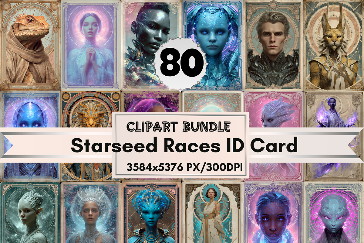 Starseed Races ID Card Clipart, a Card Template by LA Design (Photo 1 of 10)