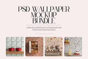 PSD Wallpaper Mockup Bundle