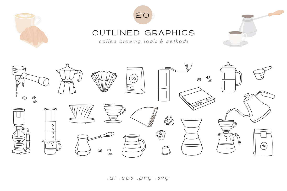 Coffee Lover - Art Posters & Clipart, a Decorative Illustration by millering (Photo 9 of 11)