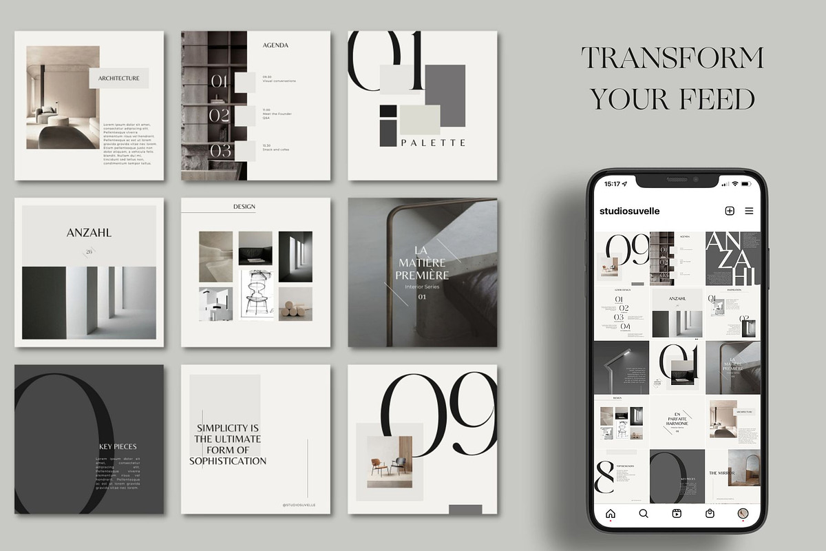 Minimalist Instagram templates Canva, a Social Media Template by Studio Suvelle (Photo 4 of 8)