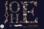 Floral letters, monogram, floral HOE, a Decorative Illustration by GrafikBoutique (Thumbnail 1 of 3)