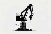 Heavy Equipment Silhouette Set, an Illustration by Designer_Momina (Thumbnail 9 of 10)