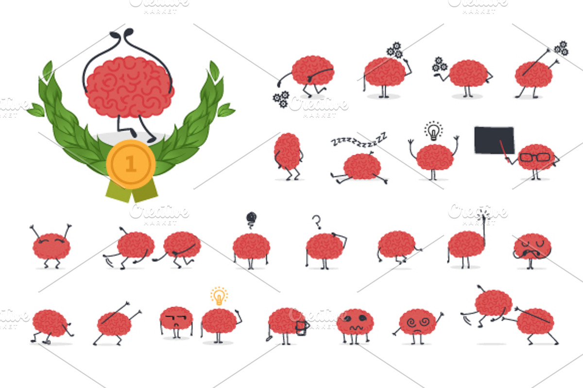 23 Brain characters situations, a Person Illustration by Beatriz Gascón (Photo 5 of 5)