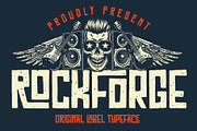 Rockforge Label Font, a Font by Vozzy Vintage Fonts (Thumbnail 1 of 8)