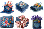 Vintage Denim Clipart, an Illustration by Craft Nest (Thumbnail 5 of 6)