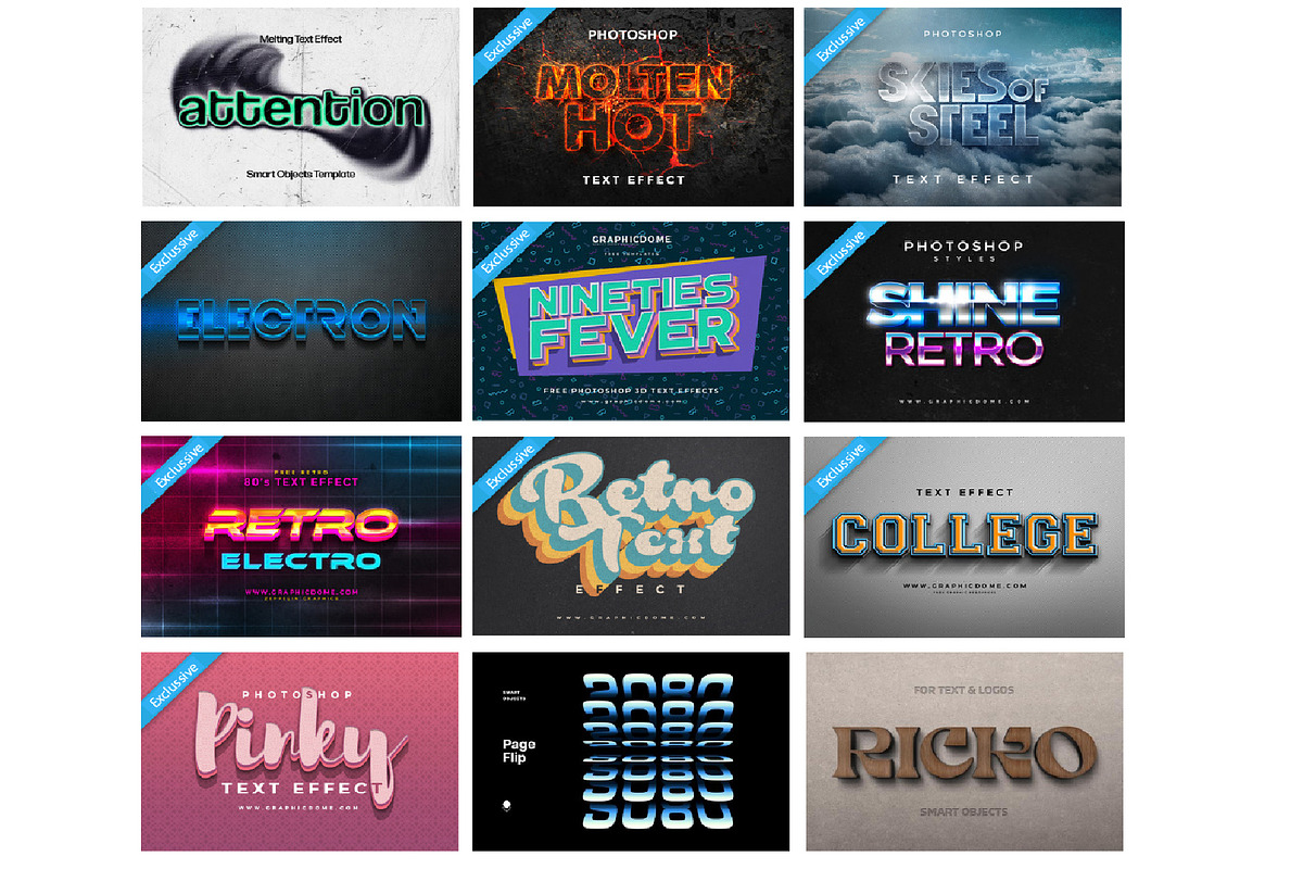 Photoshop Text Effects , text effect, an Action Add-On by Chipshpow Graphics (Photo 3 of 7)