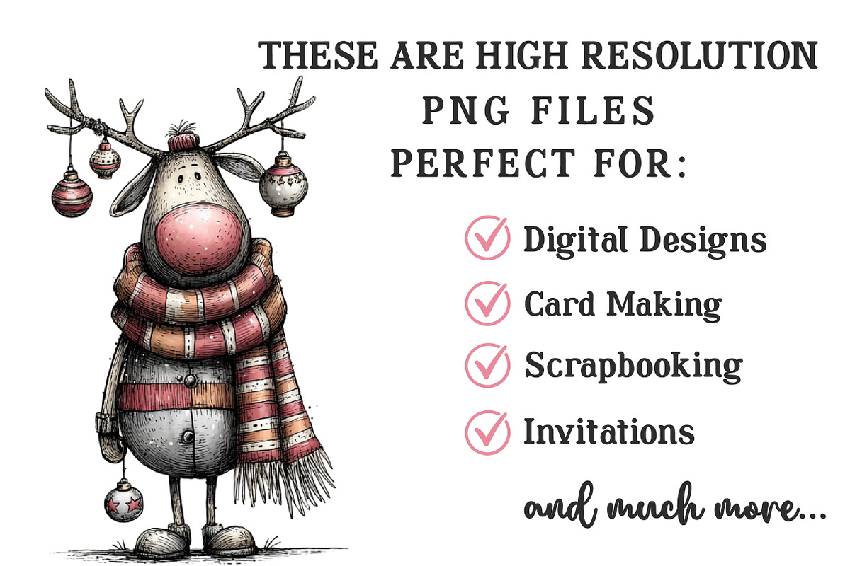 Christmas Whimsical Clipart, an Illustration by OK Design (Photo 2 of 6)