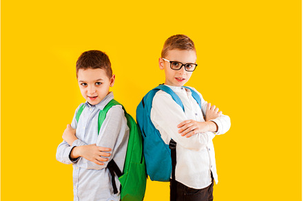 Cute schoolboys in uniform with, a School & Education Photo by oksix