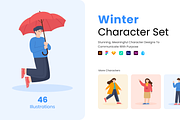Winter Character Set, a Duotone Icon by Brickclay (Thumbnail 1 of 5)